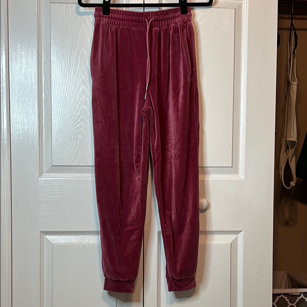 Juicy Couture Pink Velour Joggers